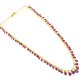 Gorgeous 18k Solid Gold Necklace Studded With Ruby Stone, 8X5mm - SGGRC-081