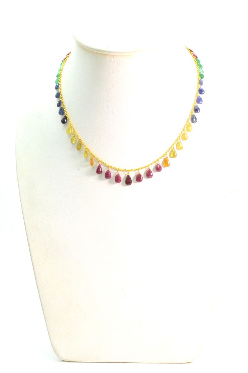 Lovely 18k Solid Gold Necklace With AAA Quality in  7.00x4.50-9.00x6.00mm- SGGRC-083