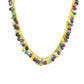 Ravishing  18k Solid Gold Necklace Studded With Emerald and Ruby stone - 5.00x3.00mm-7.50x4.50mm,   SGGRC-084