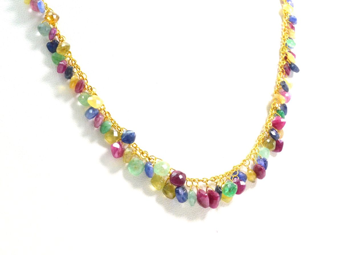 Savory  18k Solid Gold Necklace in  4.00x4.00mm - 6.00x6.00mm Size  - SGGRC-085