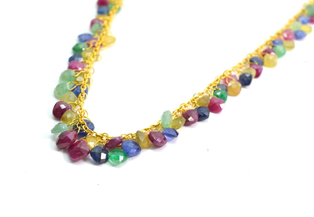 Savory  18k Solid Gold Necklace in  4.00x4.00mm - 6.00x6.00mm Size  - SGGRC-085