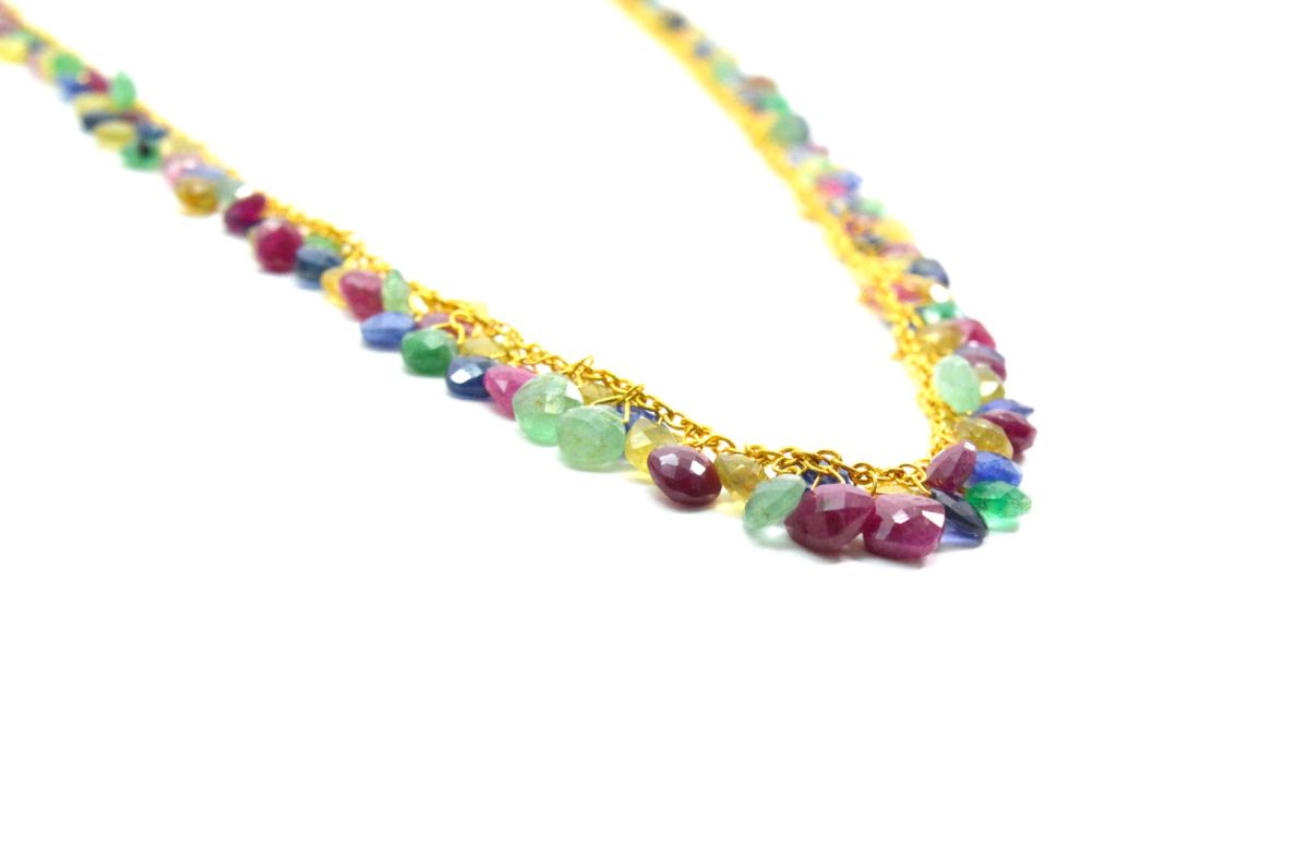 Savory  18k Solid Gold Necklace in  4.00x4.00mm - 6.00x6.00mm Size  - SGGRC-085