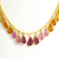 Glamorous 18k Solid Gold Necklace With Emerald , Ruby , Sapphire ,  8.50x6.50mm-13.50x9.00mm , SGGRC-086