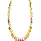Glamorous 18k Solid Gold Necklace With Emerald , Ruby , Sapphire ,  8.50x6.50mm-13.50x9.00mm , SGGRC-086