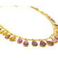 Glamorous 18k Solid Gold Necklace With Emerald , Ruby , Sapphire ,  8.50x6.50mm-13.50x9.00mm , SGGRC-086