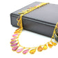 Glamorous 18k Solid Gold Necklace With Emerald , Ruby , Sapphire ,  8.50x6.50mm-13.50x9.00mm , SGGRC-086