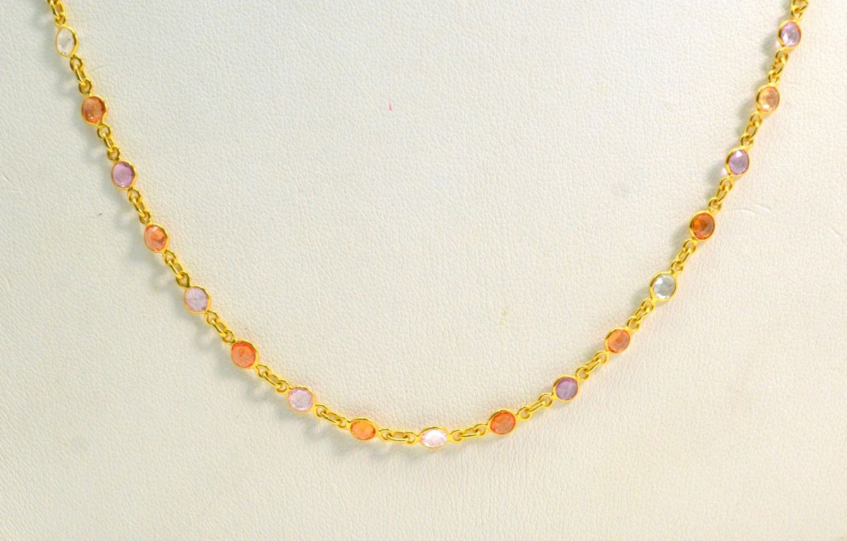 Graceful 18k Solid Gold Necklace in AAA Quality - 4.00MM Size,SGGRC-087