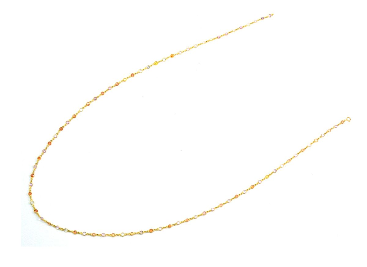 Graceful 18k Solid Gold Necklace in AAA Quality - 4.00MM Size,SGGRC-087