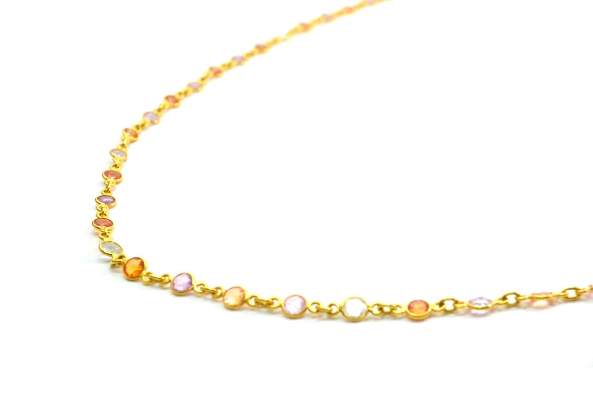 Graceful 18k Solid Gold Necklace in AAA Quality - 4.00MM Size,SGGRC-087