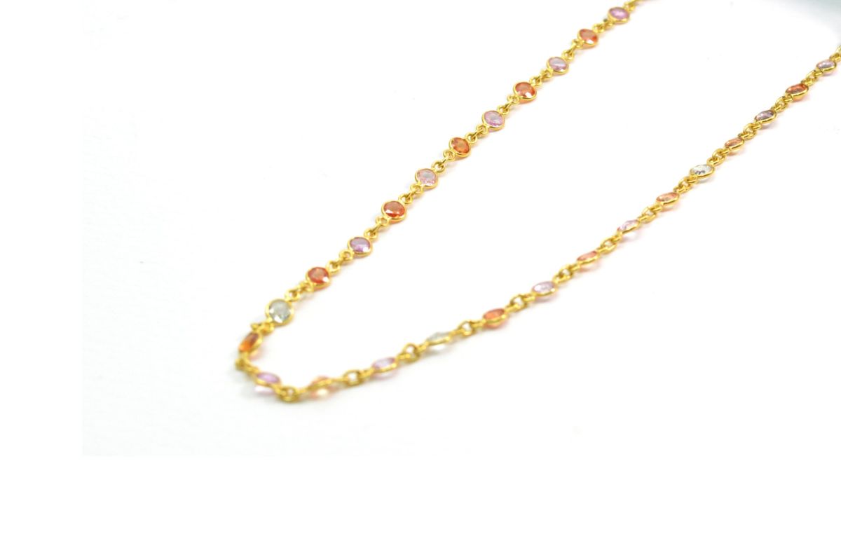 Graceful 18k Solid Gold Necklace in AAA Quality - 4.00MM Size,SGGRC-087