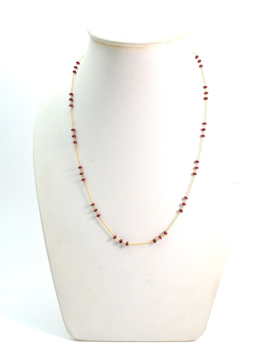 Stunning  18k Solid Gold Necklace in Round Shape - 4mm Size , SGGRC-091