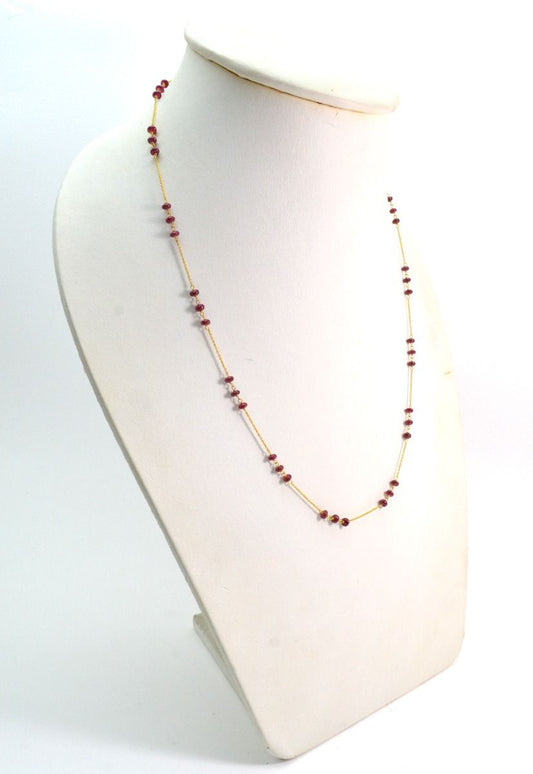 Stunning  18k Solid Gold Necklace in Round Shape - 4mm Size , SGGRC-091