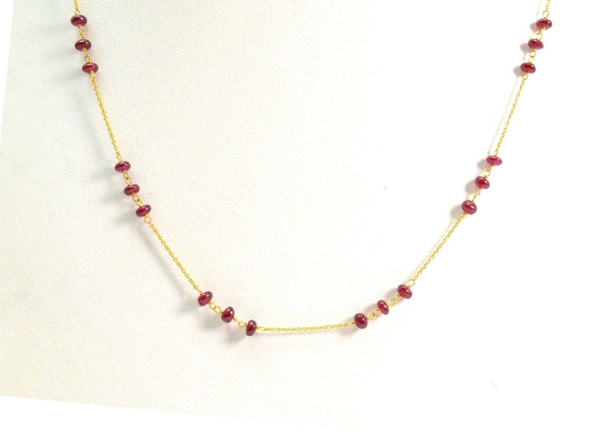 Stunning  18k Solid Gold Necklace in Round Shape - 4mm Size , SGGRC-091