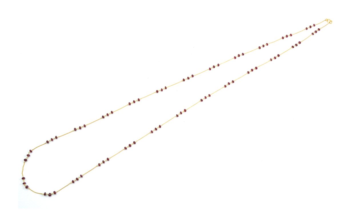 Stunning  18k Solid Gold Necklace in Round Shape - 4mm Size , SGGRC-091