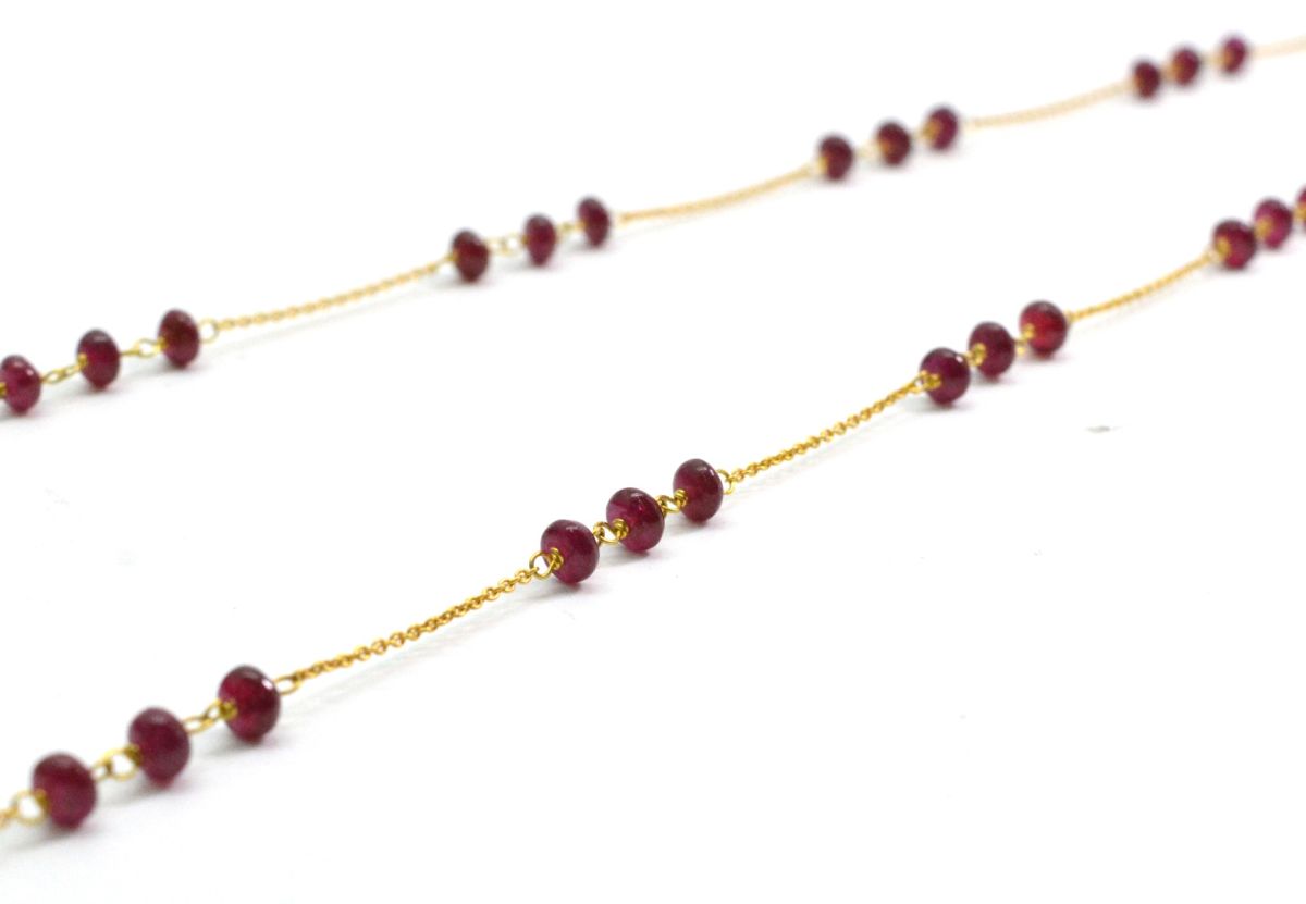 Stunning  18k Solid Gold Necklace in Round Shape - 4mm Size , SGGRC-091