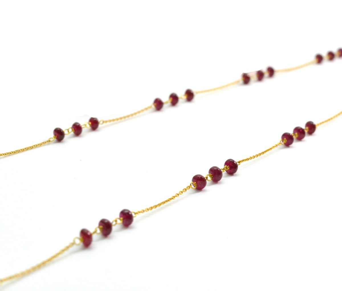 Stunning  18k Solid Gold Necklace in Round Shape - 4mm Size , SGGRC-091