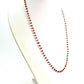 18k Solid Gold Necklace With AAA Quality in 4mm Size - Natural Ruby ,   SGGRC-092