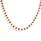 18k Solid Gold Necklace With AAA Quality in 4mm Size - Natural Ruby ,   SGGRC-092