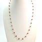 18k Solid Gold Necklace Studded With Natural Ruby Stone, 4mm Size - SGGRC-093