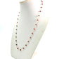 18k Solid Gold Necklace Studded With Natural Ruby Stone, 4mm Size - SGGRC-093