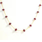 18k Solid Gold Necklace Studded With Natural Ruby Stone, 4mm Size - SGGRC-093