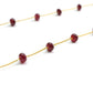18k Solid Gold Necklace Studded With Natural Ruby Stone, 4mm Size - SGGRC-093
