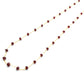 18k Solid Gold Necklace Studded With Natural Ruby Stone, 4mm Size - SGGRC-093