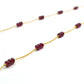 18k Solid Gold Necklace Studded With Natural Ruby Stone - 3.50 mm , SGGRC-095