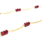 18k Solid Gold Necklace Studded With Natural Ruby Stone - 3.50 mm , SGGRC-095