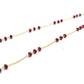 18K Solid Yellow Gold, Elegant Wire Wrapped Necklace with AAA Quality Natural Ruby Stones. Roundel -3.50mm Sold by 1 Pc, SGGRC-096