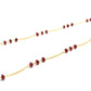 18K Solid Yellow Gold, Elegant Wire Wrapped Necklace with AAA Quality Natural Ruby Stones. Roundel -3.50mm Sold by 1 Pc, SGGRC-096