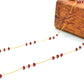 18K Solid Yellow Gold, Elegant Wire Wrapped Necklace with AAA Quality Natural Ruby Stones. Roundel -3.50mm Sold by 1 Pc, SGGRC-096
