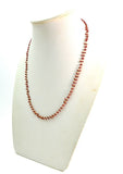 18K Solid Yellow Gold, Exquisite Wire Wrapped Necklace with AAA Quality Natural Ruby Stones. Roundel -2.50mm - 3.00mm Sold by 1 Pc, SGGRC-097.