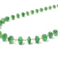 18k Solid Gold Necklace Studded With Natural Emerald Stone,  4- 6 mm , SGGRC-099