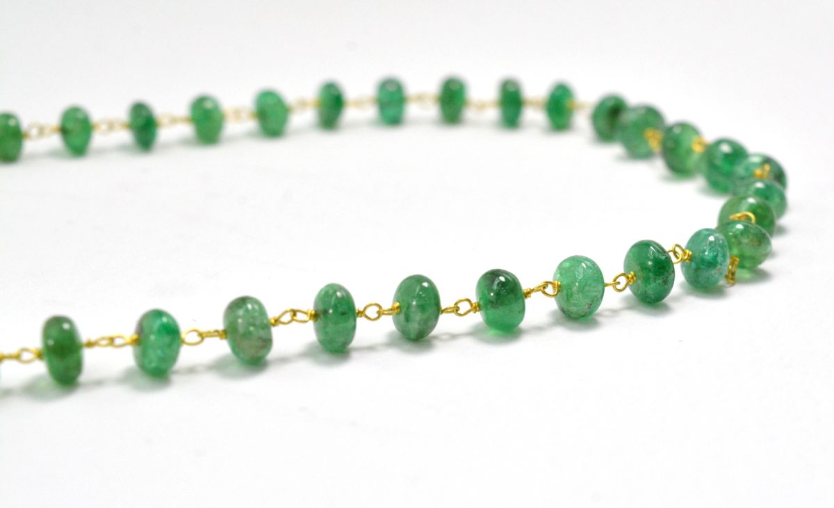 18k Solid Gold Necklace in Roundel Shape With 4 - 6 mm Size, SGGRC-098