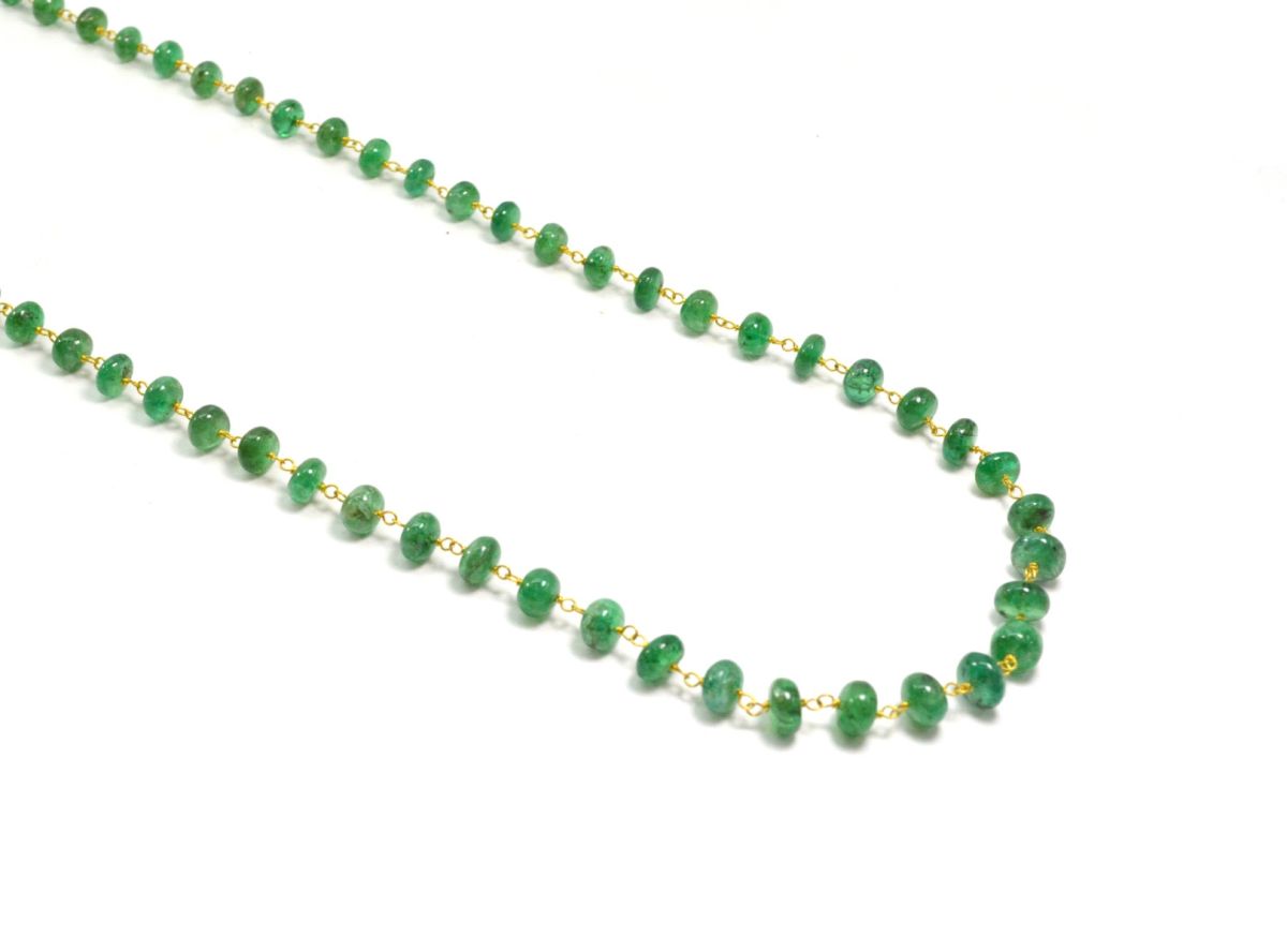 18k Solid Gold Necklace in Roundel Shape With 4 - 6 mm Size, SGGRC-098