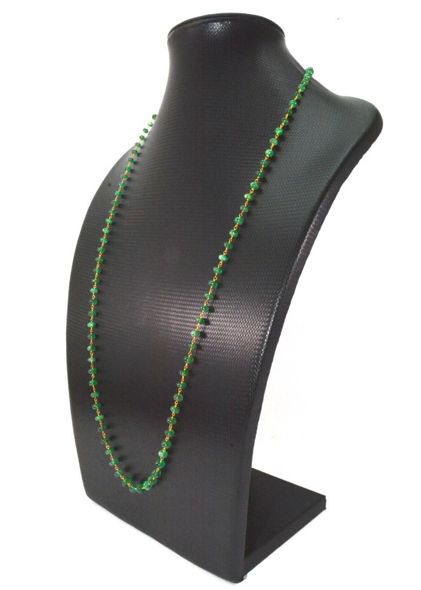 18k Solid Gold Necklace in Roundel Shape - 4.50 - 6 mm , SGGRC-102