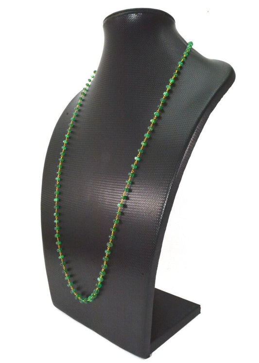 18k Solid Gold Necklace in Roundel Shape - 4.50 - 6 mm , SGGRC-102