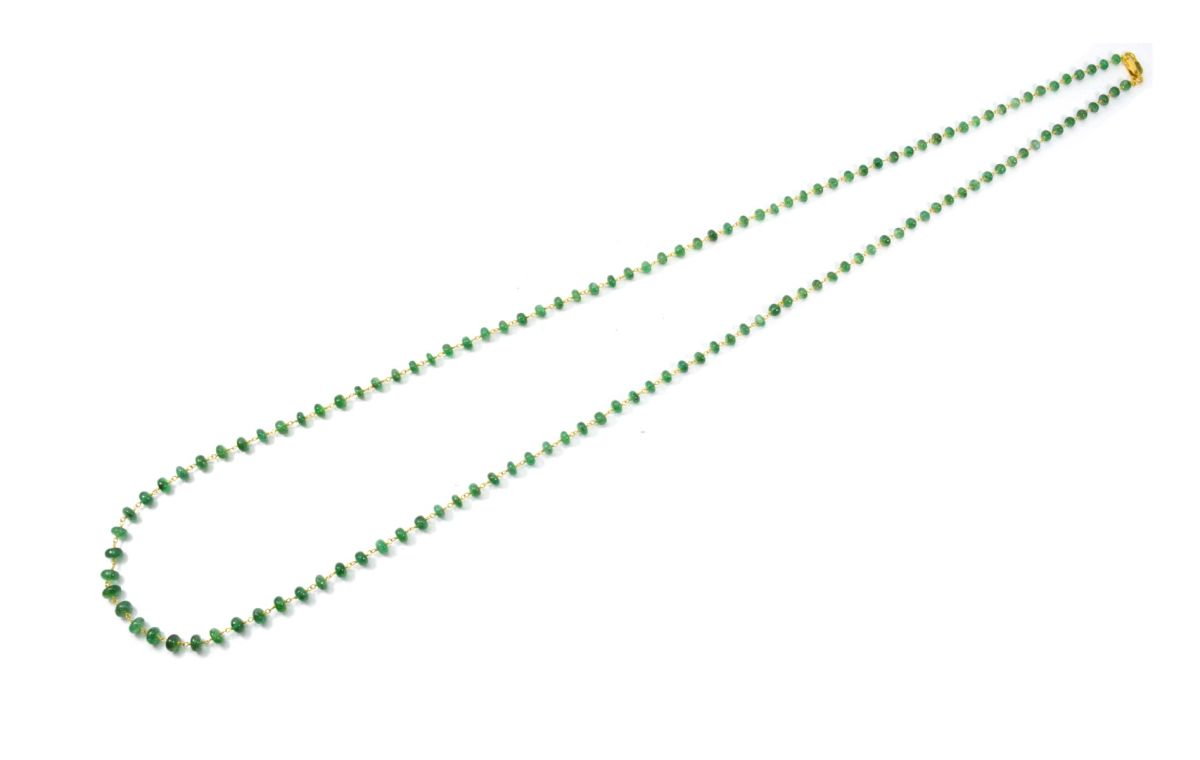 18k Solid Gold Necklace in Roundel Shape - 4.50 - 6 mm , SGGRC-102