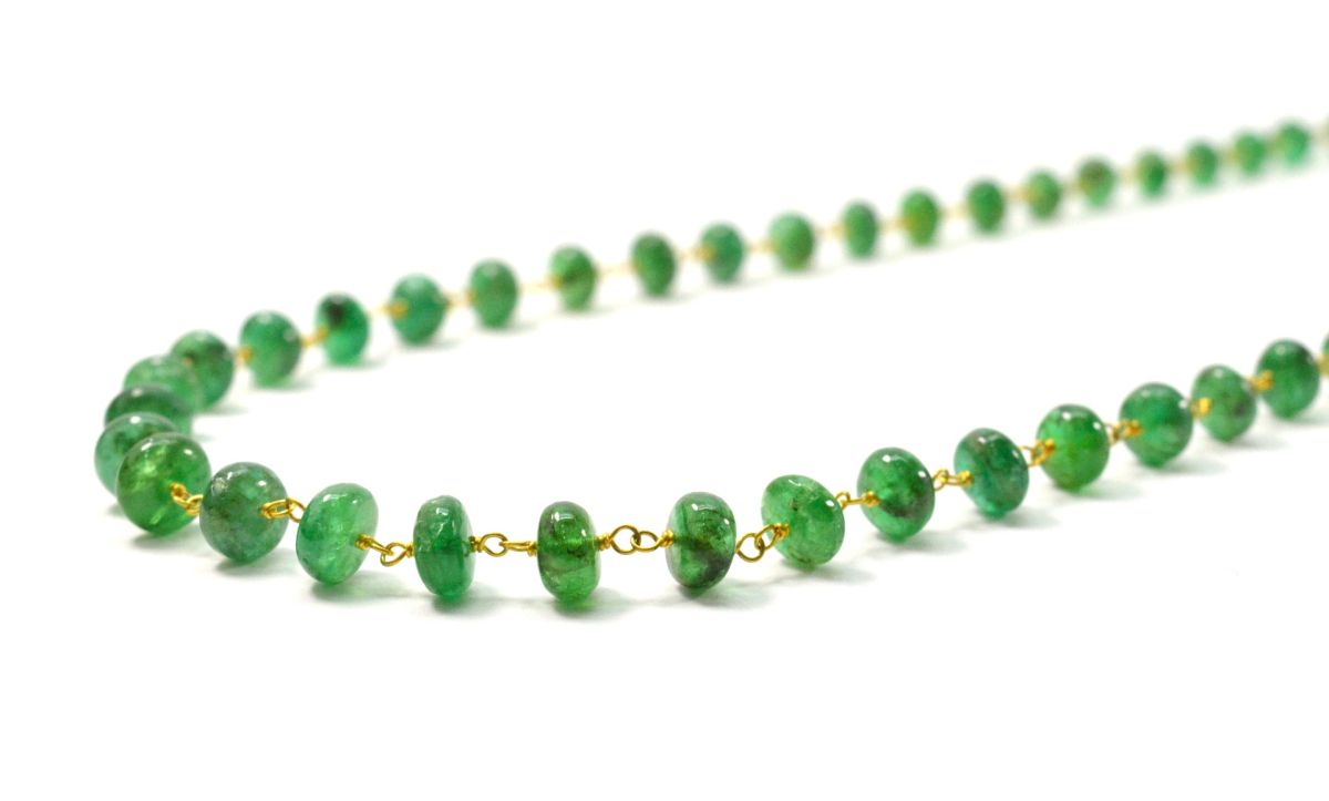 18k Solid Gold Necklace in Roundel Shape - 4.50 - 6 mm , SGGRC-102