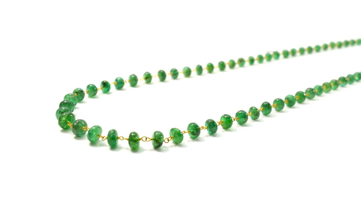 18k Solid Gold Necklace in Roundel Shape - 4.50 - 6 mm , SGGRC-102