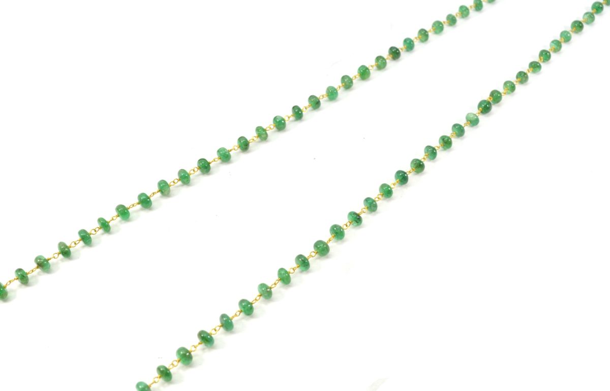 18k Solid Gold Necklace in Roundel Shape - 4.50 - 6 mm , SGGRC-102