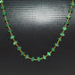 18k Solid Gold Necklace Studded With Emerald Stone, 4.50 -6.00 mm , SGGRC-103