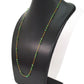 18k Solid Gold Necklace in 4.00 mm Size With Emerald Stone, SGGRC-104