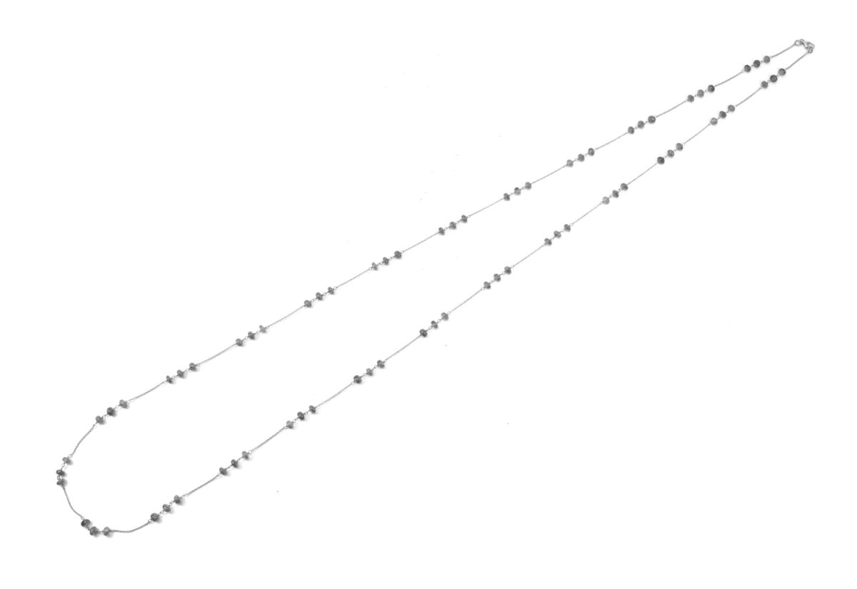 18k Solid Gold Necklace in 4.00 mm Size With Emerald Stone, SGGRC-104