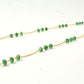 18k Solid Gold Necklace in 4.00 mm Size With Emerald Stone, SGGRC-104