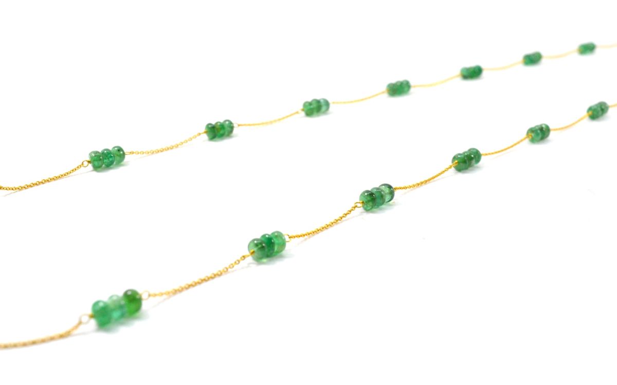 Graceful 18k Solid Gold Necklace With AAA Quality - 4mm Size, SGGRC-105