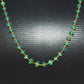 18k Solid Gold Necklace in Roundel Shape With Emerald Stone - 4.00 - 6.50 MM,  SGGRC-106