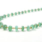 18k Solid Gold Necklace in Roundel Shape With Emerald Stone - 4.00 - 6.50 MM,  SGGRC-106