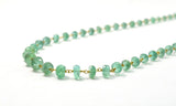18k Solid Gold Necklace in Roundel Shape With Emerald Stone - 4.00 - 6.50 MM,  SGGRC-106